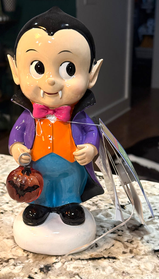 New Sweet Treats resin Dracula led light up Halloween bucket decor