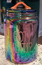 New Rae Dunn iridescent ceramic 8.5” GOT TREATS canister