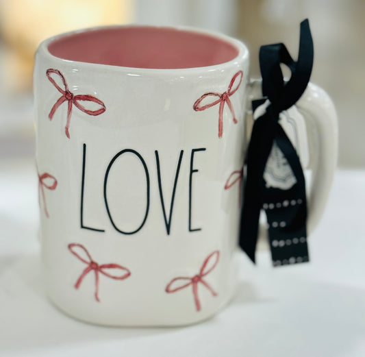 New Rae Dunn white ceramic mug LOVE 🎀