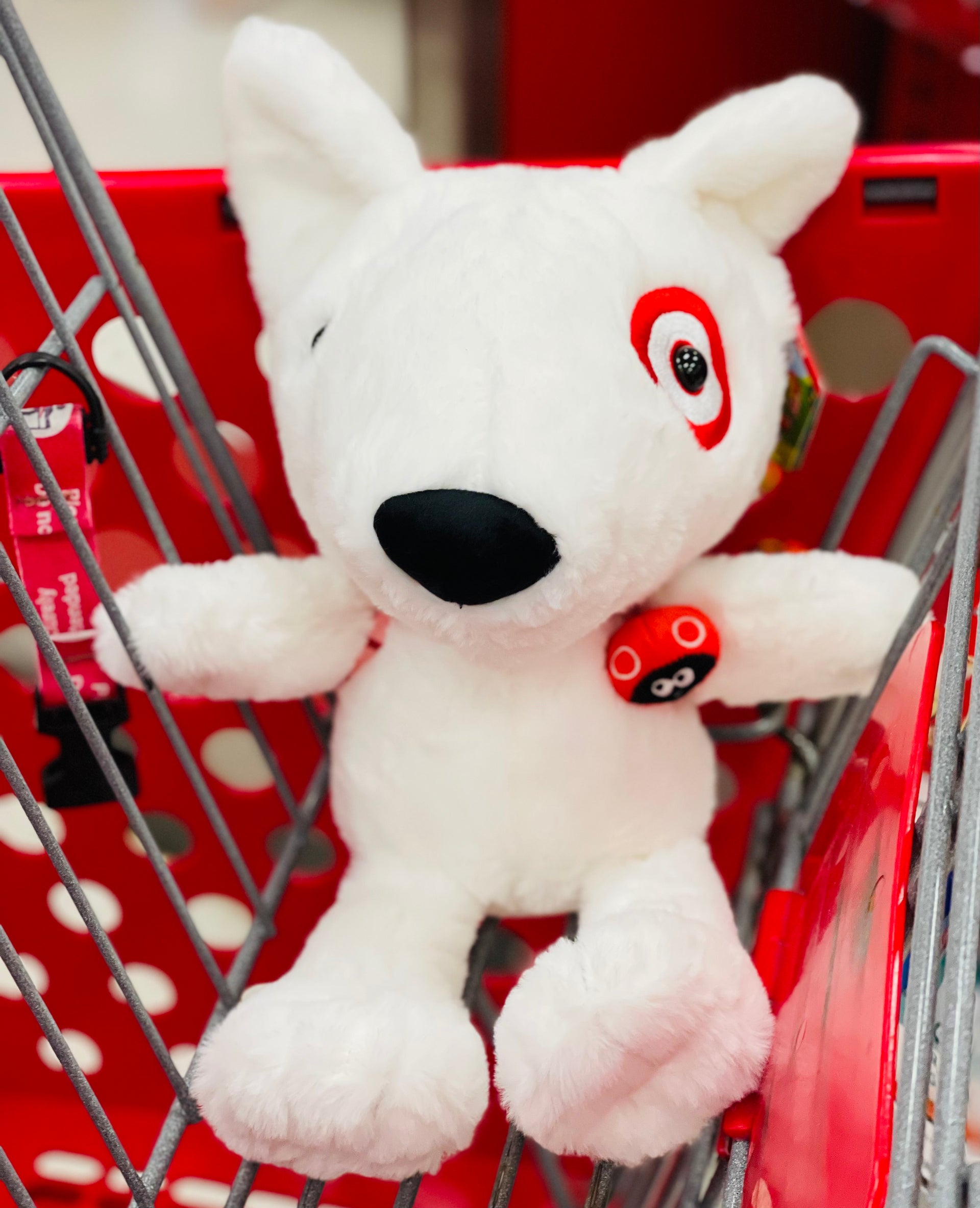 Bullseye shop plush dog