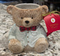 New ceramic Holiday Cheer tuxedo Christmas bear coffee mug