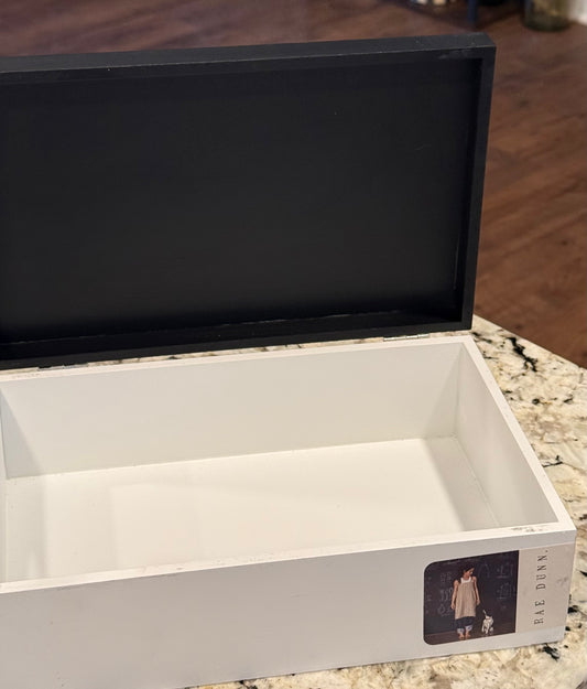 New Rae Dunn black & white storage box THIS AND THAT. 9.75x6.25x3