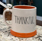New Rae Dunn x Peanuts Snoopy ceramic Fall coffee mug THANKFUL