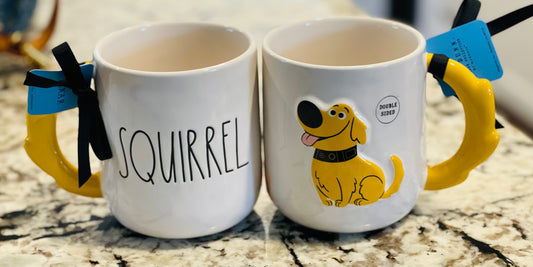 New Rae Dunn x Pixar’s UP! ceramic coffee mug SQUIRREL
