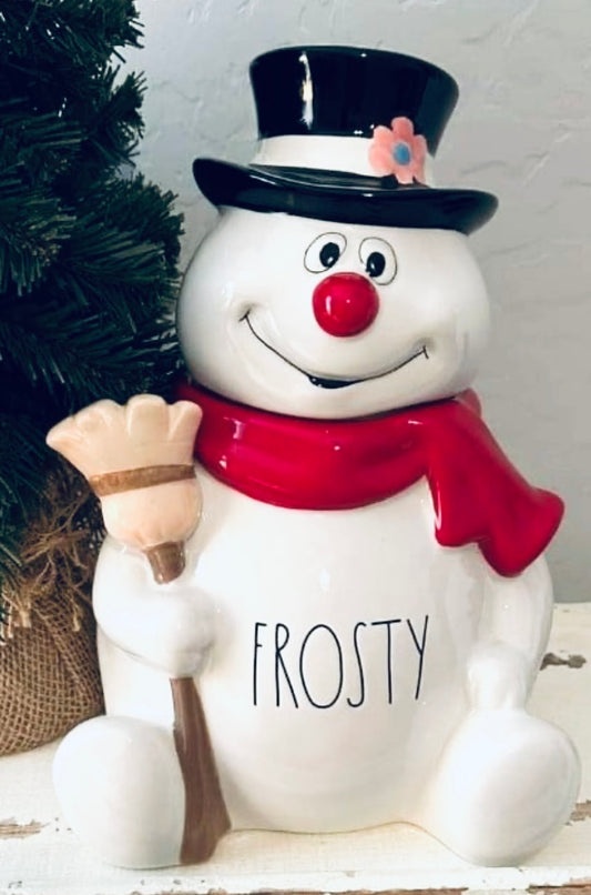 New Rae Dunn x Frosty the Snowman canister cookie jar