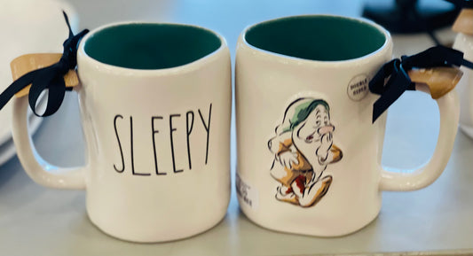 New Rae Dunn x Snow White & The Seven Dwarfs SLEEP new style ceramic coffee mug