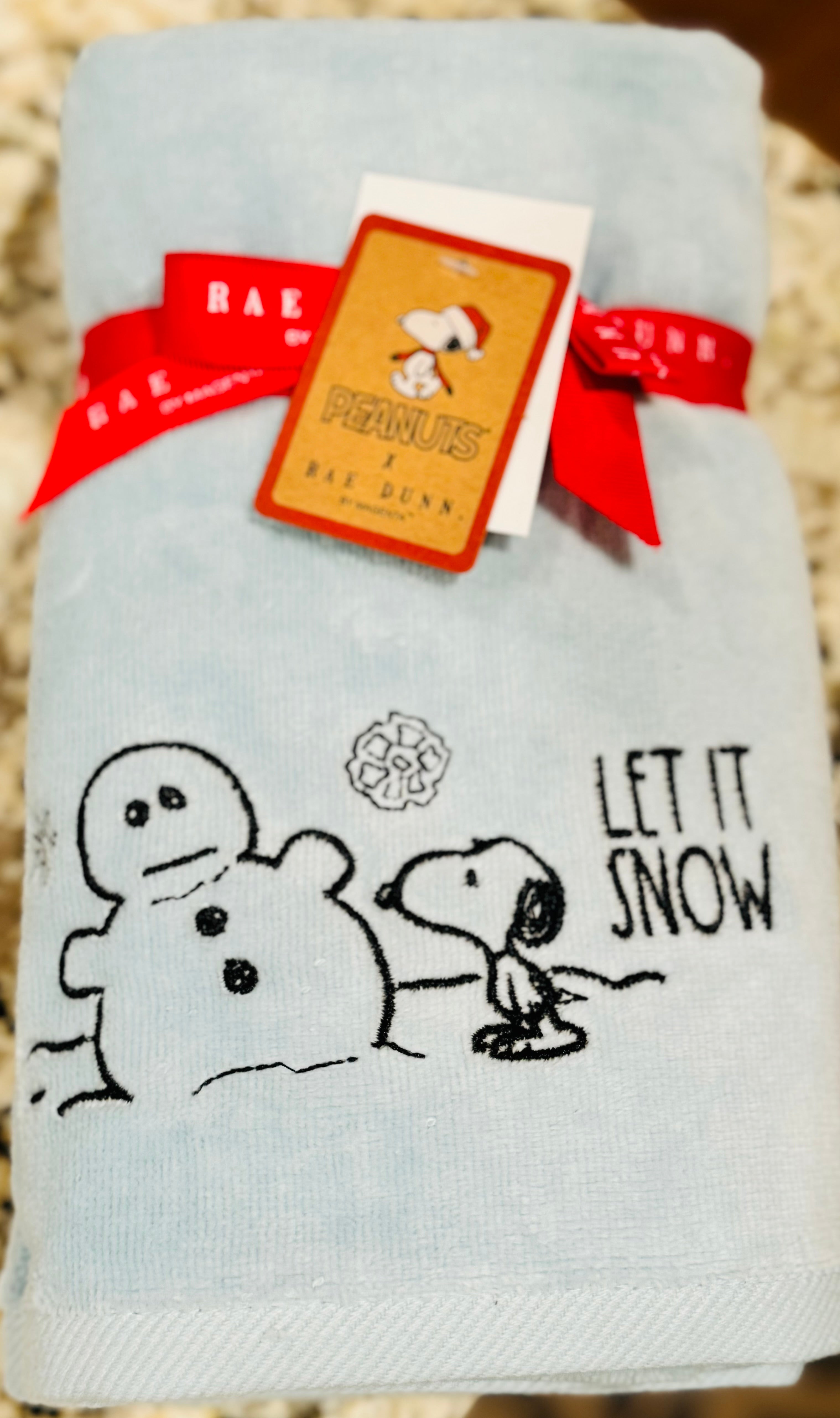 Rae Dunn offers Let It Snow Twin Size Blanket