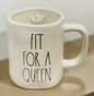 New Rae Dunn white ceramic coffee mug FIT FOR A QUEEN