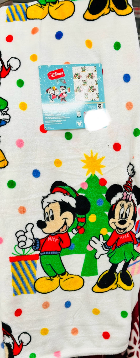 New Disney’s Minnie & Mickey Mouse Christmas throw blanket 50x70