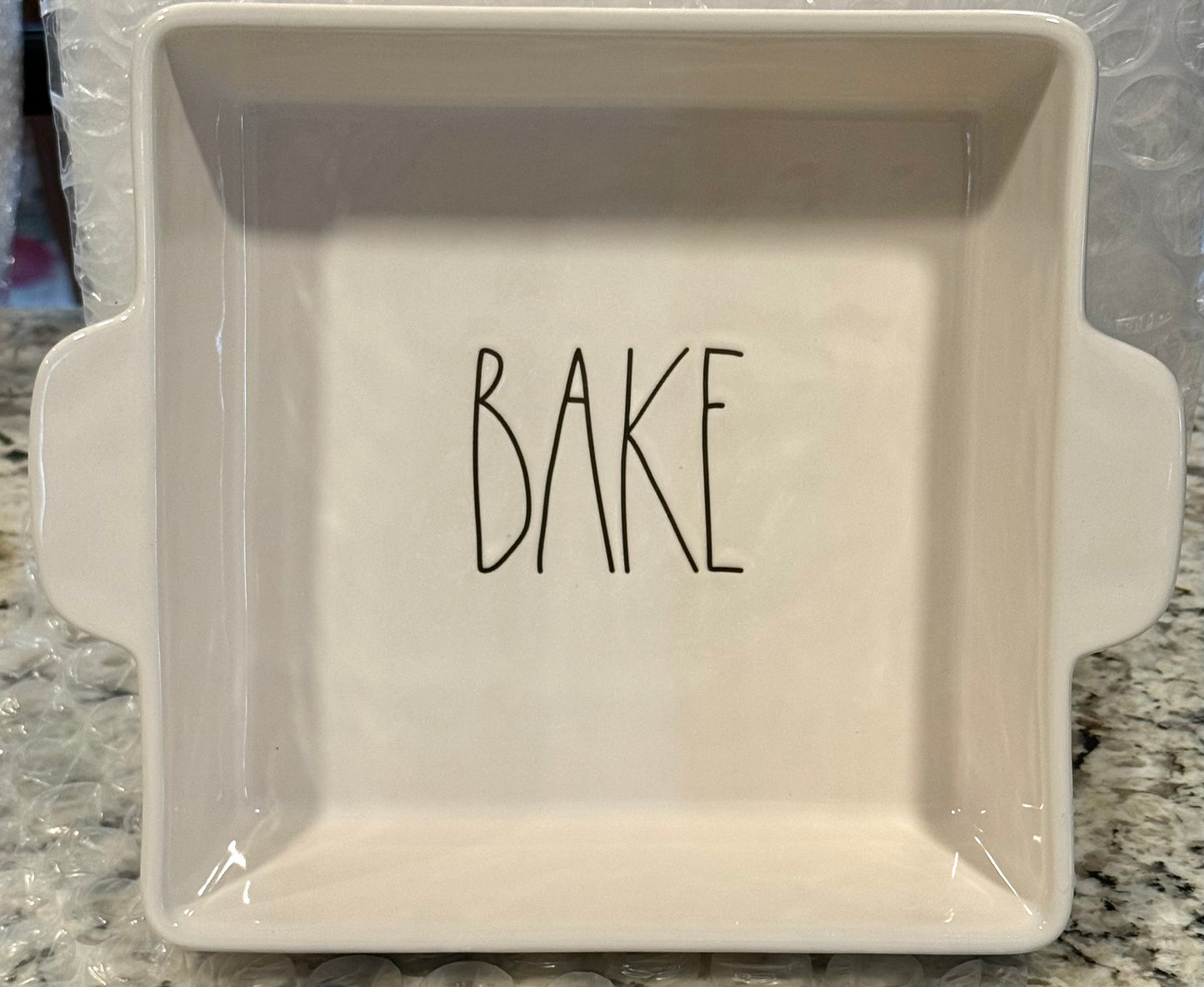 New Rae Dunn white ceramic BAKE casserole dish