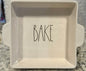 New Rae Dunn white ceramic BAKE casserole dish