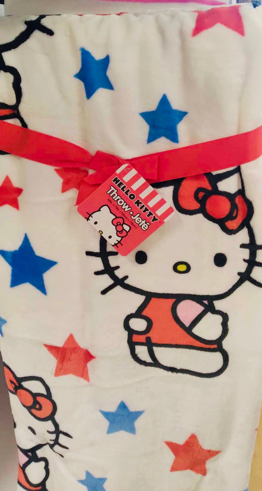 New Hello Kitty July 4th USA 🇺🇸 Americana throw blanket 50x70