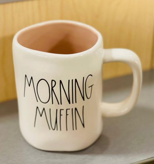 New Rae Dunn white ceramic coffee MORNING MUFFIN