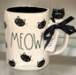 New Rae Dunn ceramic Halloween coffee mug MEOW