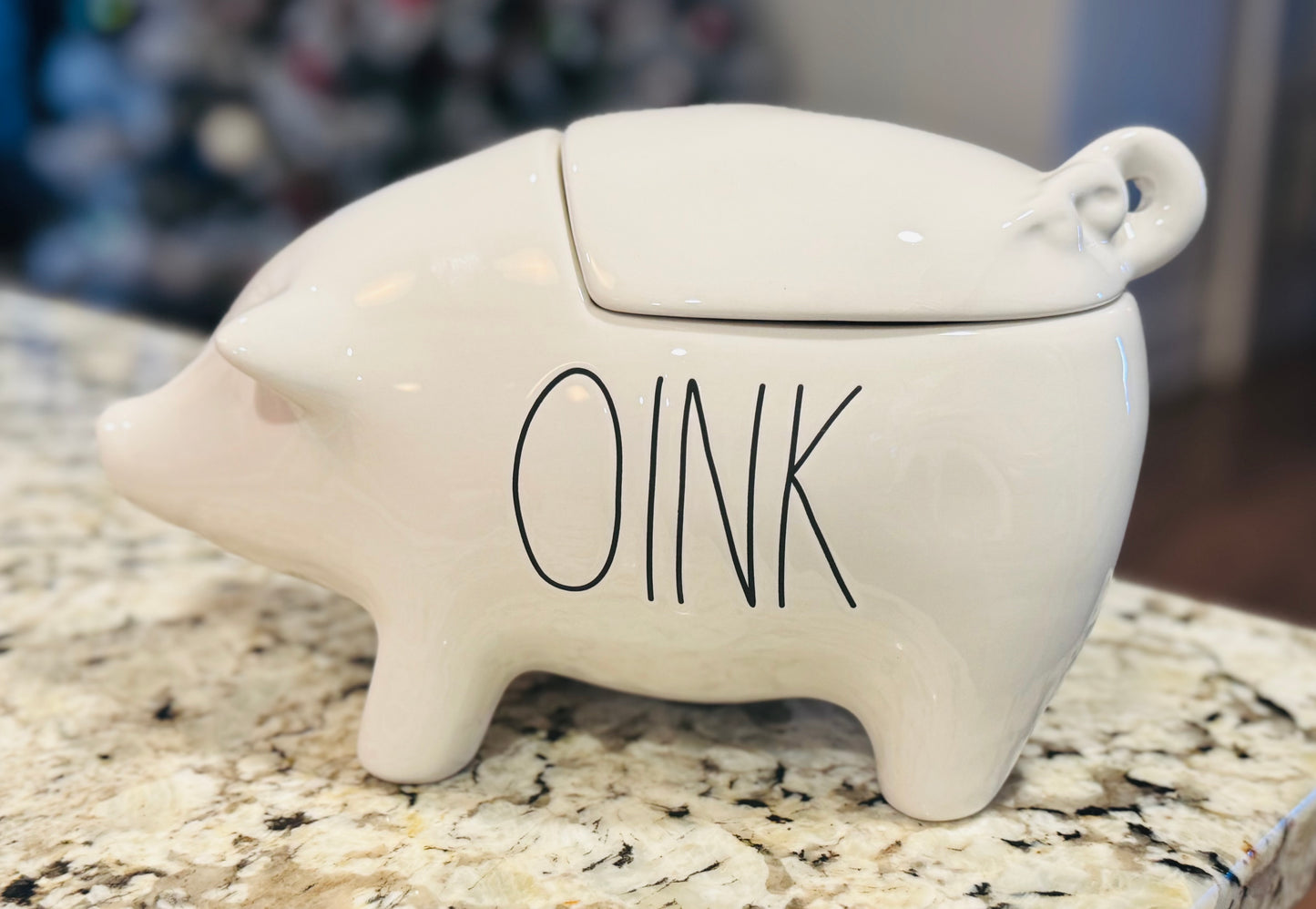 New Rae Dunn white ceramic Farmline OINK pig