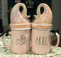 New Rae Dunn pink ceramic coffee mug mermaid tail topper ARIEL