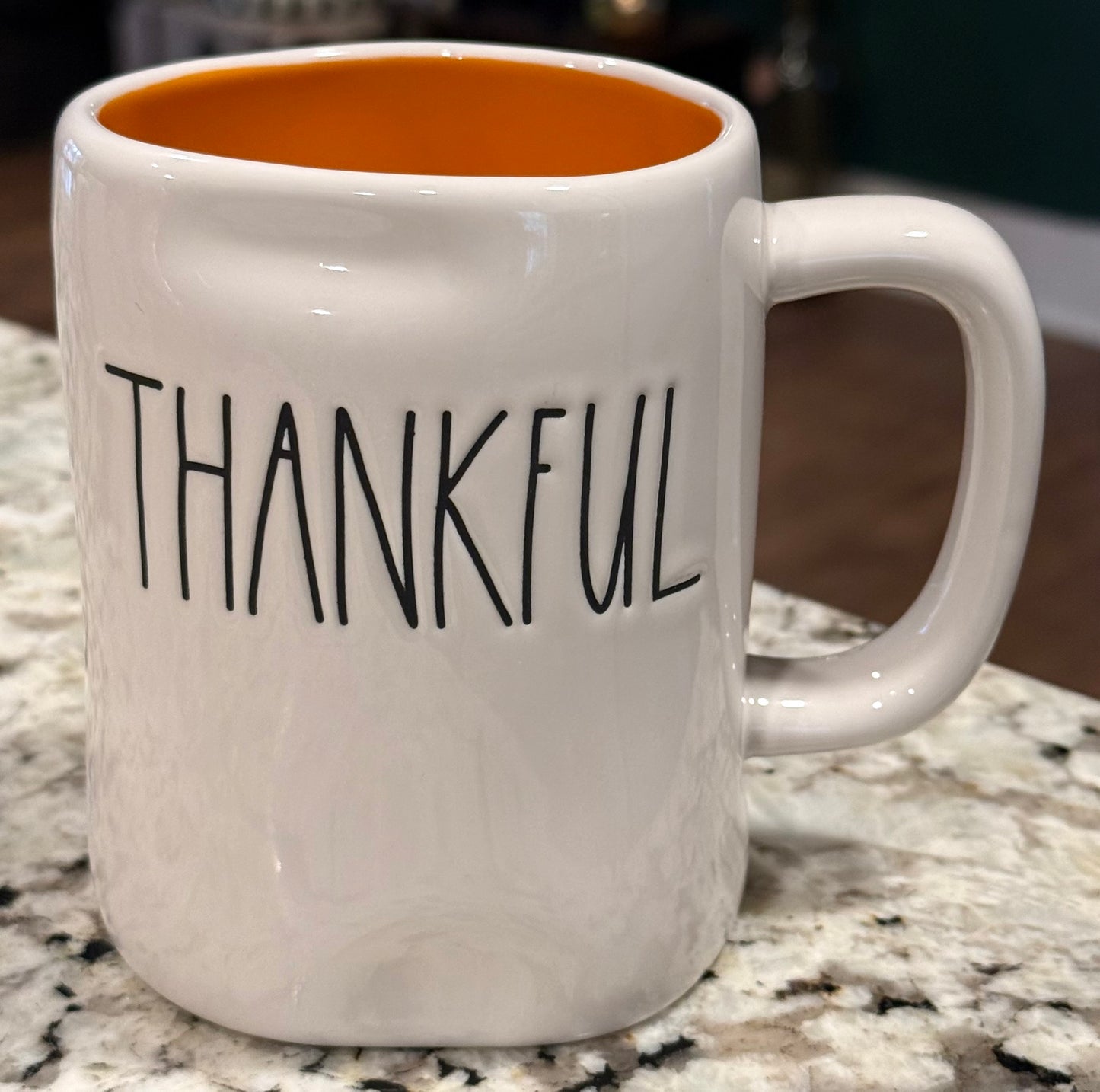 New Rae Dunn white ceramic mug THANKFUL