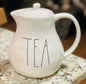 New Rae Dunn white ceramic large handles TEA pitcher, re-released