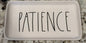 Rae Dunn white ceramic trinket tray PATIENCE