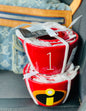 New Release Rae Dunn red ceramic INCREDIBLES measuring cup set