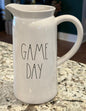 New Rae Dunn white ceramic GAME DAY pitcher