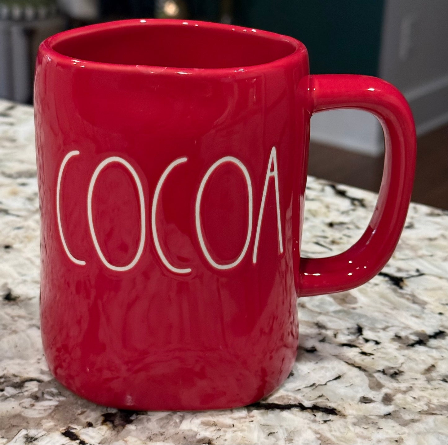 New Rae Dunn red ceramic Christmas coffee mug  COCOA