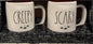 New Rae Dunn Halloween coffee mug gift set 2-piece ceramic  CREEPY & SCARY
