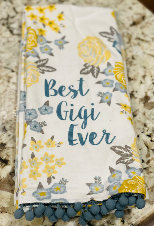 New shabby chic Kitchen hand towel set BEST GIGI EVER