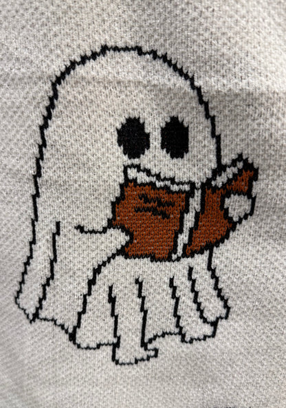 New Goblin and Ghoul knit 50x70 reading ghost book Halloween throw blanket decor