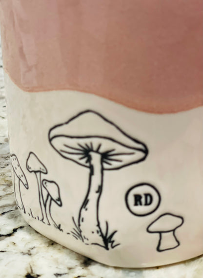 New Release Rae Dunn ceramic mushroom print coffee mug