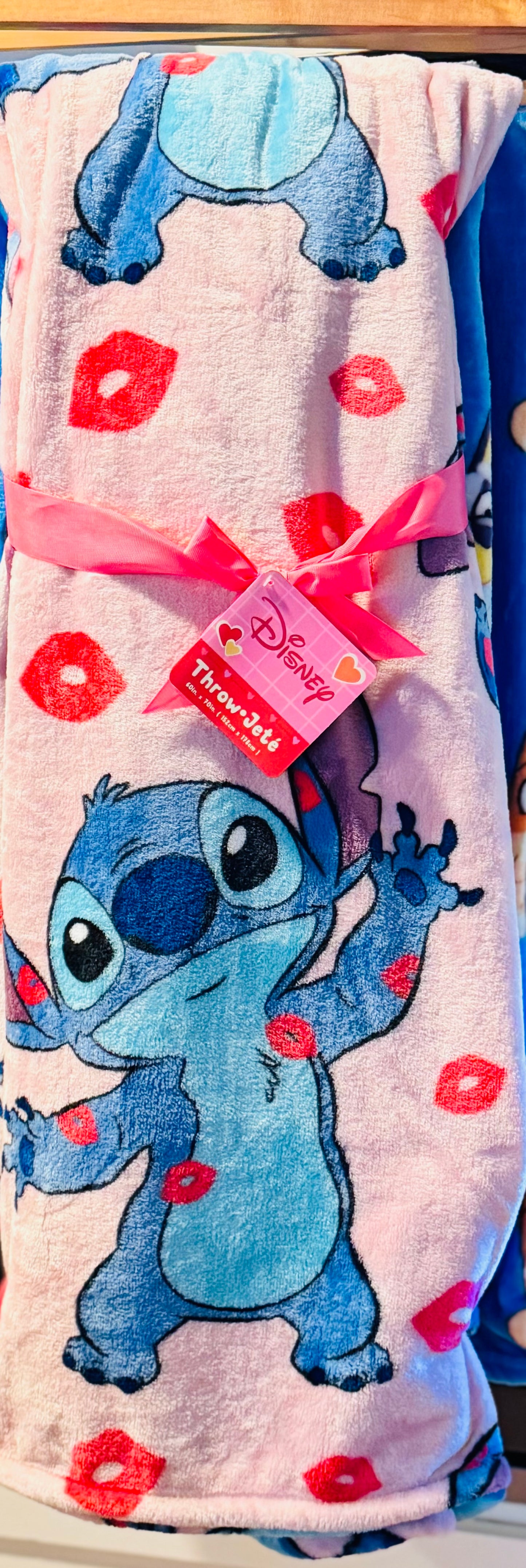 New pink Lilo & Stitch Valentines throw blanket 60x70