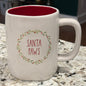 New Rae Dunn white ceramic Christmas decor coffee mug SANTA PAWS