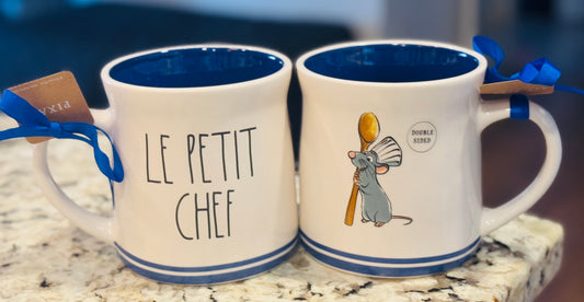 New Rae Dunn x Ratatouille white ceramic mug LE PETIT CHEF