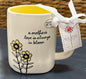 New Rae Dunn white ceramic floral coffee mug A MOTHER’S LOVE IS ALWAYS IN BLOOM