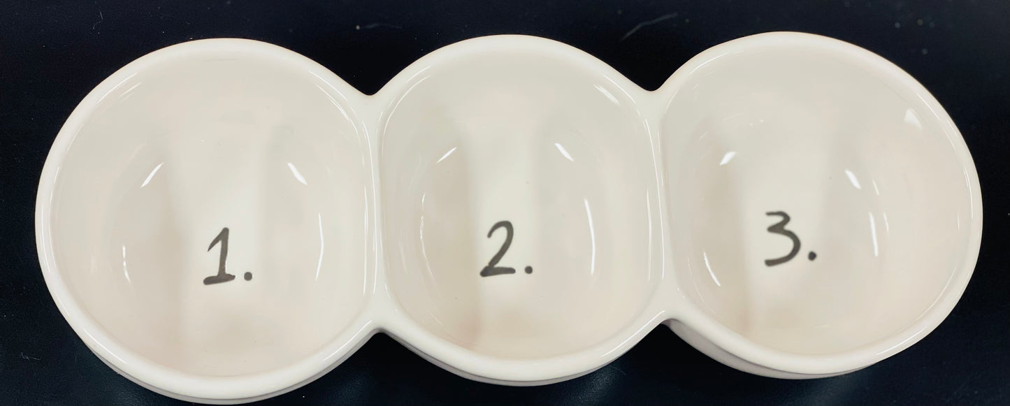 New Release Rae Dunn Numbers line 1 2 3 ceramic tray