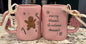 New Rae Dunn pink ceramic gingerbread Christmas coffee mug MERRY, BLESSED, Christmas OBSESSED