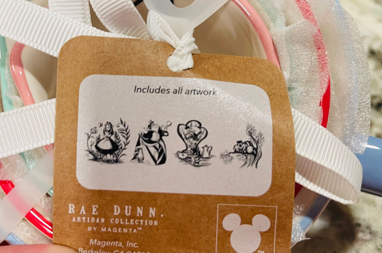 New Rae Dunn x Alice in Wonderland new release style ceramic measuring cup set