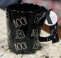 New Rae Dunn black ceramic Halloween mug decor BOO! 👻