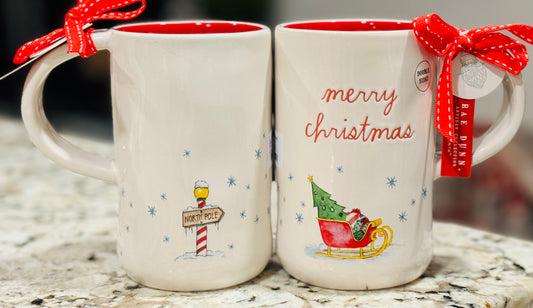 New Rae Dunn ceramic MERRY CHRISTMAS coffee mug decor