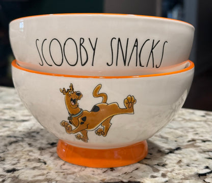 New Rae Dunn x Scooby Doo 2-piece ceramic bowl set SCOOBY SNACKS
