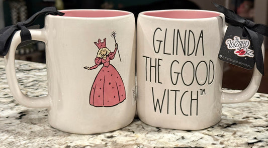 New Rae Dunn x Wizard of Oz white ceramic coffee mug GLINDA THE GOOD WITCH