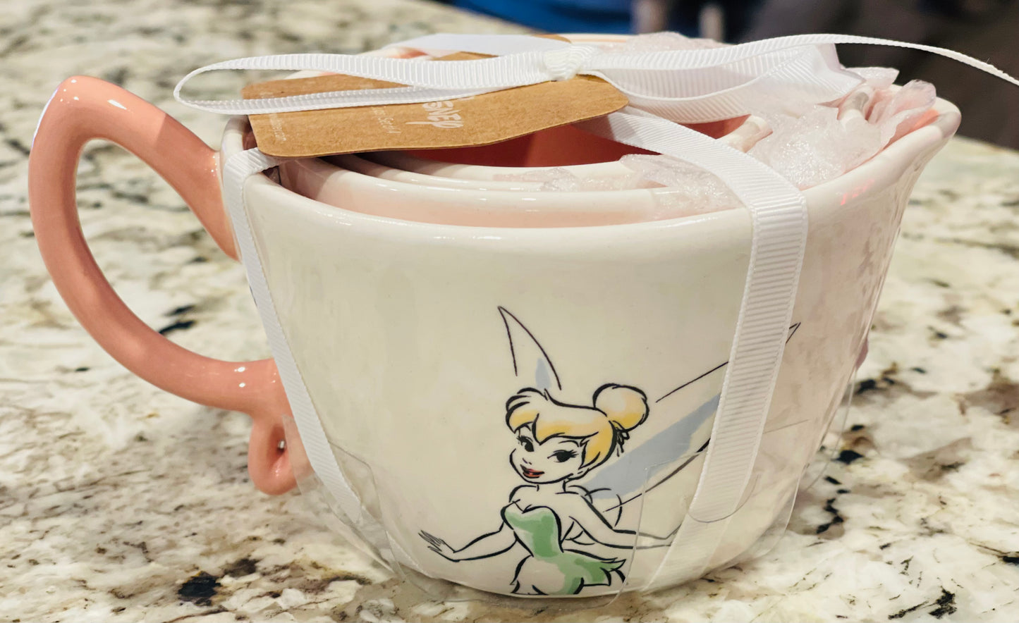 New Rae Dunn x Peter Pan white ceramic Disney Tinker Bell