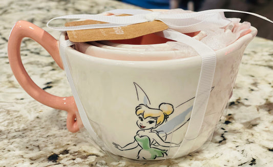 New Rae Dunn x Peter Pan white ceramic Disney Tinker Bell measuring cup set