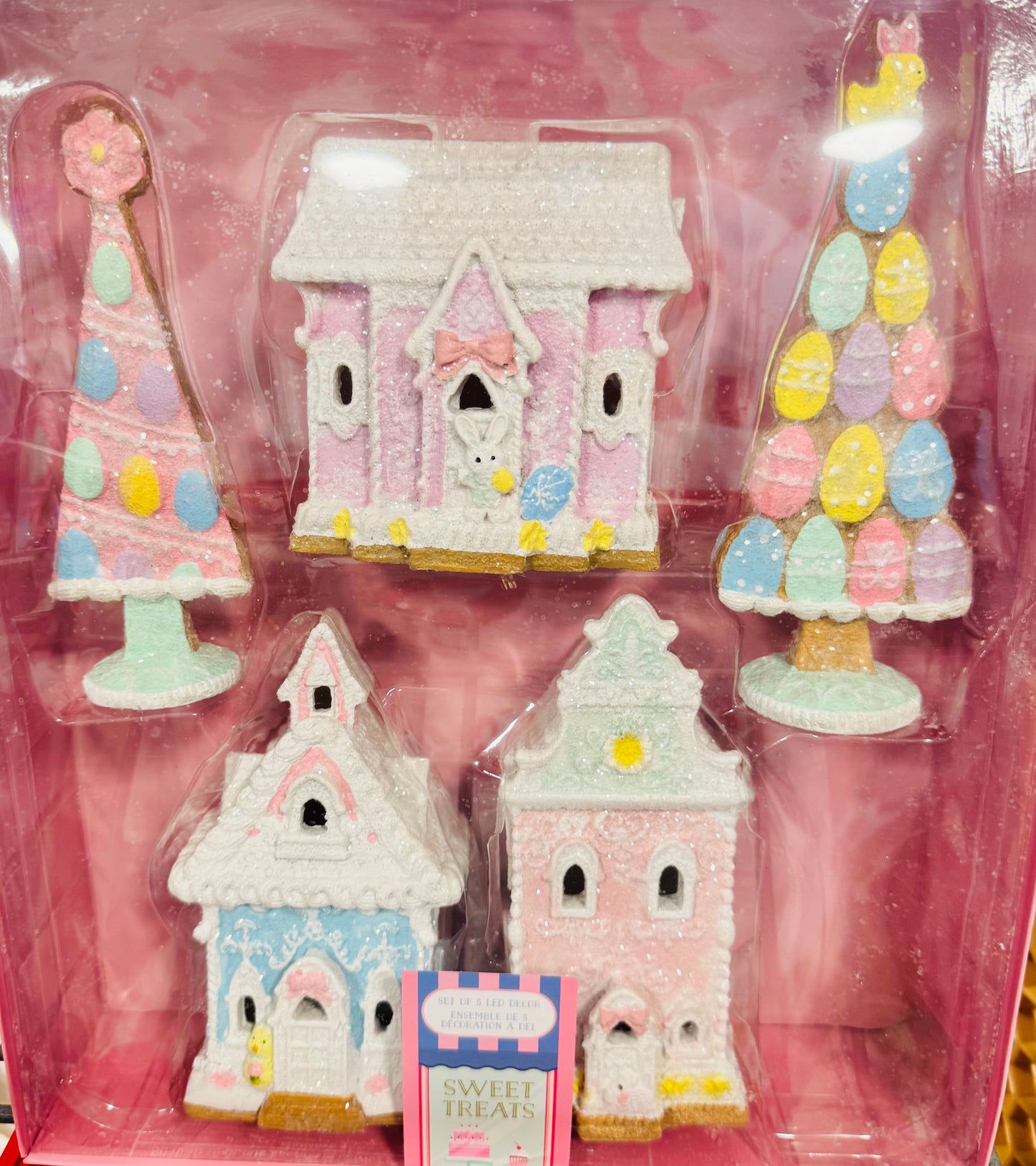 New Sweet Treats resin Easter pastel gingerbread village set