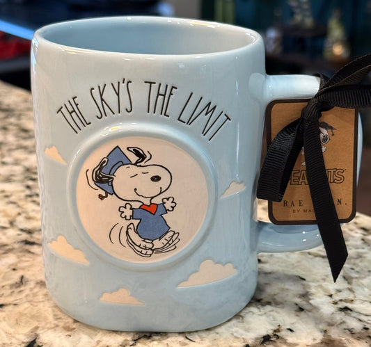 New Rae Dunn x Peanuts Snoopy ceramic coffee mug for Graduation