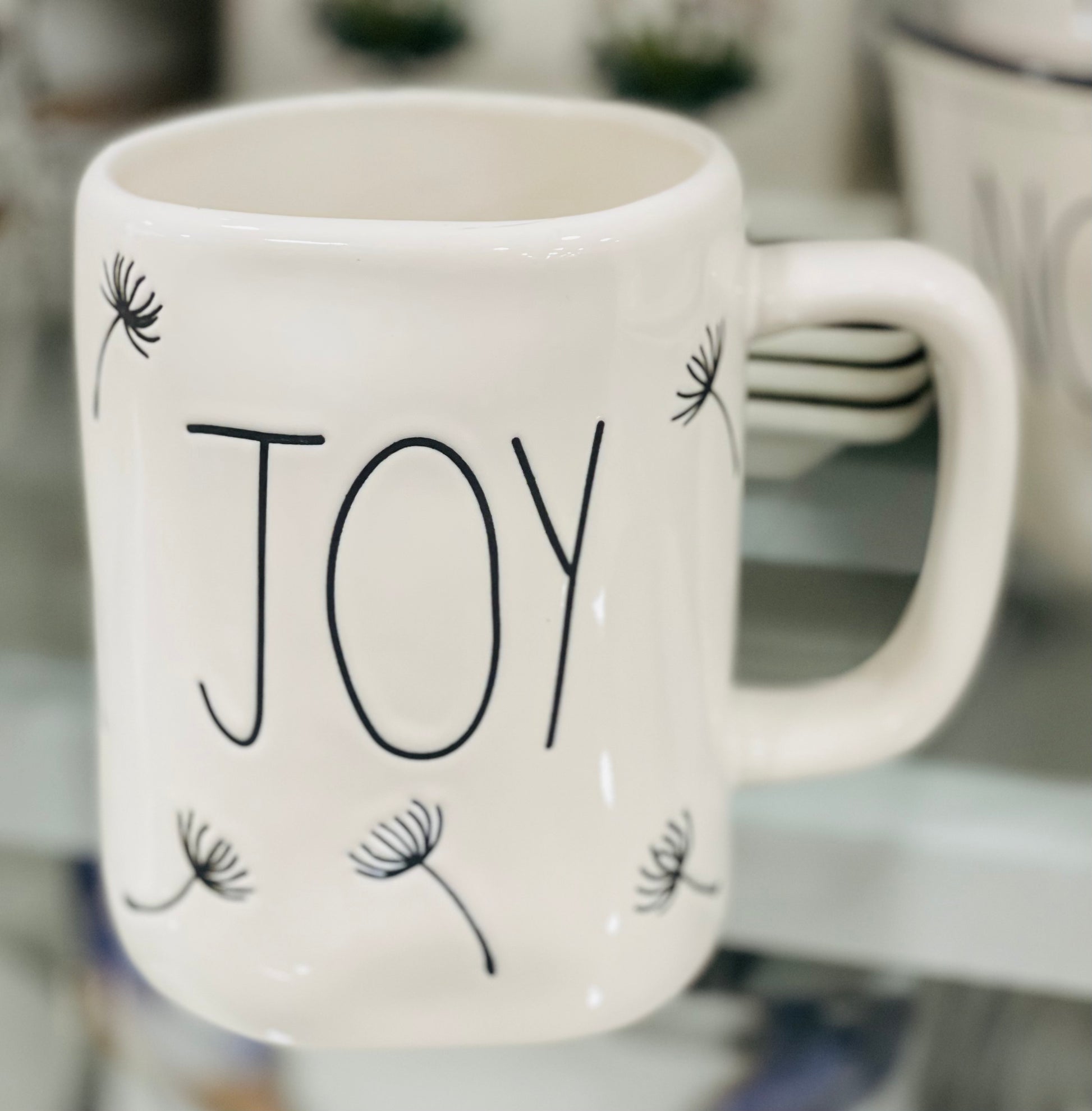 New Rae Dunn ceramic Christmas red coffee mug JOY