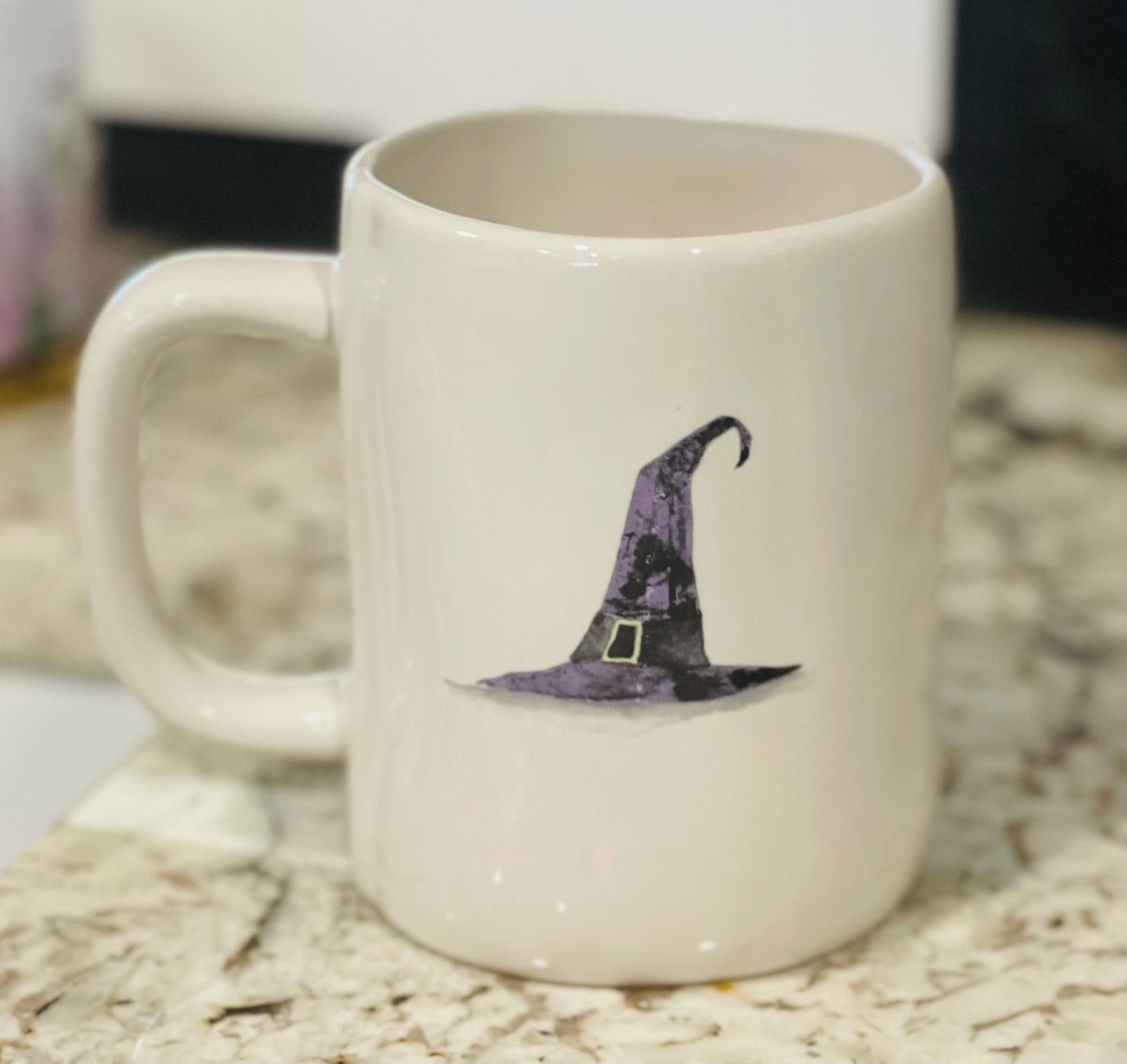 New Rae Dunn Halloween theme ceramic coffee mug CACKLE WITH DELIGHT
