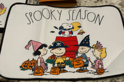 New Rae Dunn x Peanuts Snoopy SPOOKY SEASON set of 2 dish drying mats