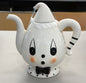 New Joanna Parker white ceramic Gus Halloween Teapot decor