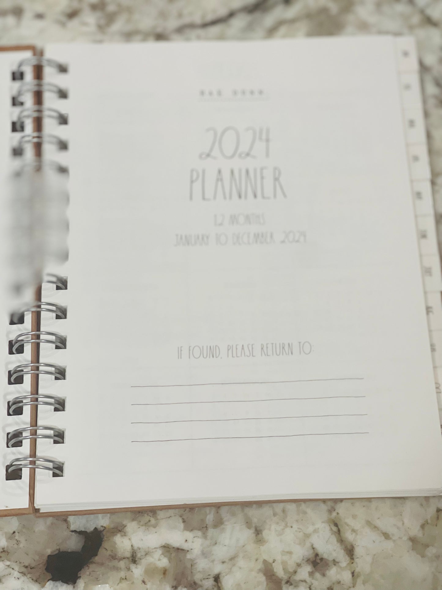 New Rae Dunn 8x6 purse sized 2024 planner / 8x10